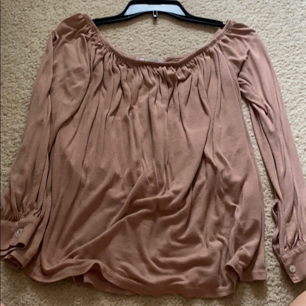 Free People Mauve Off shoulder top